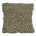 Cotton Chenille Loops Cushion, Beige