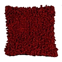 Cotton Chenille Loops Cushion, Red