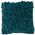 Cotton Chenille Loops Cushion, Teal