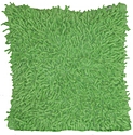 Cotton Chenille Shag Pile Cushion, Lime Green