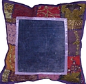 Ethnic Velvet Patchwork Cushion, Purple